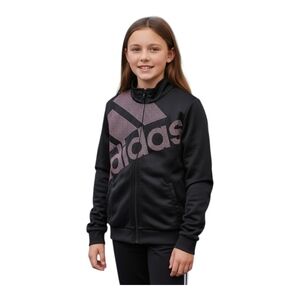 Girls' Adidas Black Jacket with Pink Logo Sz.XL/16